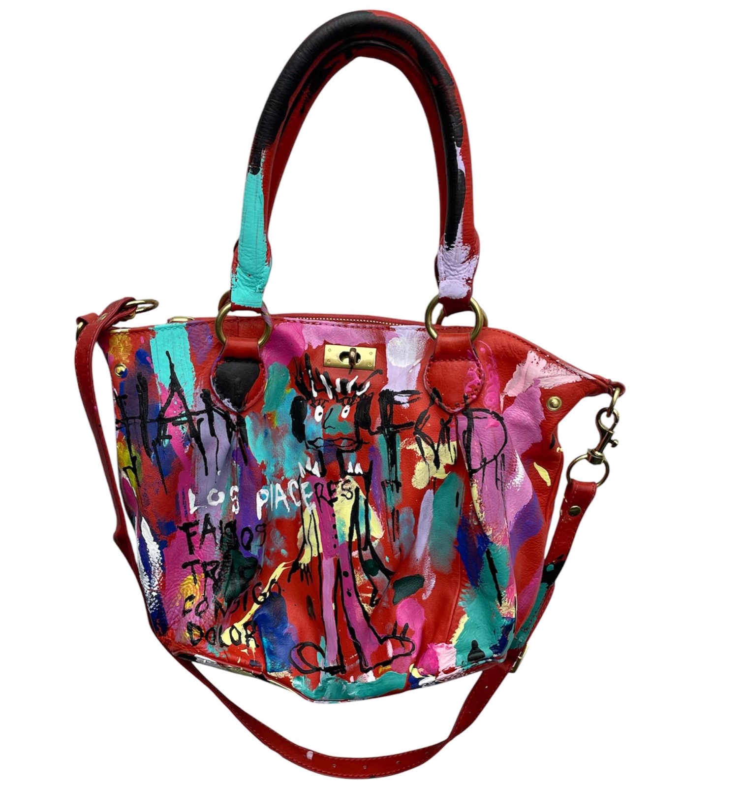 Bolsa pintada a mano